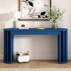 59" Modern Oak Veneer Console Table, Storage Entryway Table, Farmhouse Sofa Table for Hallway, Living Room, or Home Office-Maison Boucle - 2 of 4