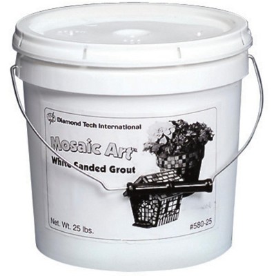 Jennifer's Mosaics Dry Set Grout, 25 lb Bucket, White
