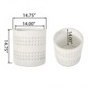 SEVOBAL Planters Planter Outdoor Aesthetics With Round Design Sturdy And Stylish Planter Magnesium Oxide, Antique White, 14.75"*14.75"*14.75" - 2 of 4