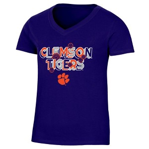 NCAA Clemson Tigers Girls' V-Neck T-Shirt - 1 of 3