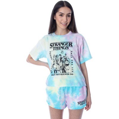 Seven Times Six Stranger Things Pajamas Women's Friends Don't Lie Tie Dye Loungewear Set Multicoloured