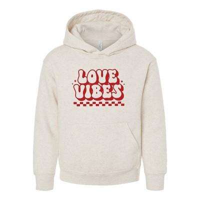 The Juniper Shop Love Vibes Checkered Youth Graphic Hoodie