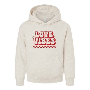 The Juniper Shop Love Vibes Checkered Youth Graphic Hoodie - 1 of 3