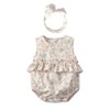 MyKids-Usa Baby Girl Floral Print Graphic Ruffle Design Sleeveless Onesies & Headband - 4 of 4