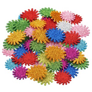 Unique Bargains Sunflower Self-Adhesive Glitters Home Decor Card DIY Foam Stickers - 1 of 4