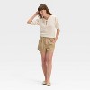 Women's High-Rise Pleated Jean Shorts - Universal Thread™ - 3 of 4
