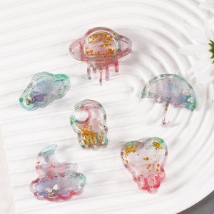 JDICTION 2 Pcs Moon Cloud Heart Shaker Mold, Quicksand Silicone Mold for Epoxy Resin, DIY Keychain and Charm Pendant Jewelry Making - 1 of 4