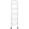 LunaLulink 5-Tier Kitchen Trolley White18.1"x10.2"x41.3" Iron - 4 of 4