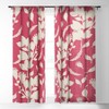 Viviana Gonzalez Floral Magenta vibes Single Panel Sheer Window Curtain - Deny Designs - image 2 of 4