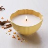 Scalloped Ceramic Driftwood & Amber Jar Candle Yellow - Hearth & Hand™ with Magnolia - 2 of 4