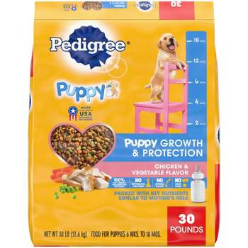 Pedigree Chicken & Vegetable Flavor Puppy Growth & Protection Complete & Balanced Dry Dog Food - 30lb