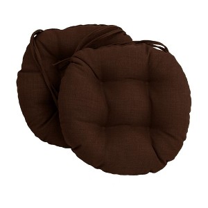 Blazing Needles, 16-inch Spun Polyester Solid Outdoor Round Tufted Chair Cushions (Set of 6) - 1 of 1