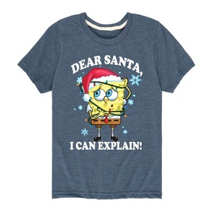 Boys' - SpongeBob SquarePants - Dear Santa Short Sleeve Graphic T-Shirt - 1 of 4