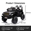 Kids Ride On Truck Car with Remote Control, 12V Battery Powered Electric Car with Spring Suspension, MP3 Player, LED Light, 3 speed for Boys Girls 3+ - 4 of 4