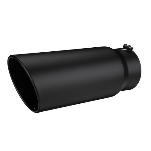 5" Inlet 6" Outlet Bolt-On Diesel Exhaust Tip – 15" Long Stainless Steel, Angle Cut