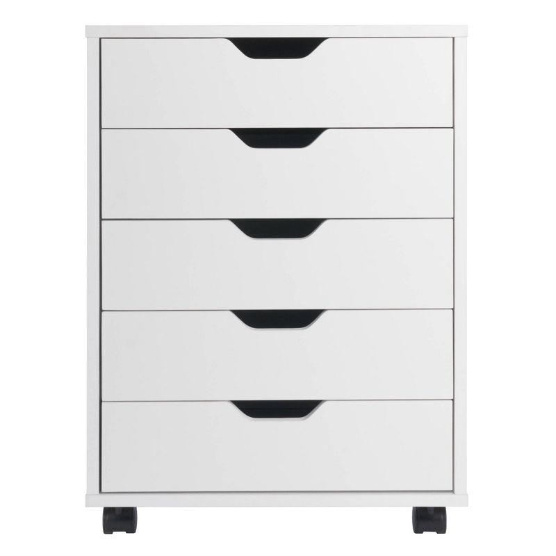 Halifax 5 Drawer Cabinet with Casters White - Winsome, 5 of 12