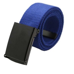 Unique Bargains Neutral Canvas No Holes Slide Buckle Adjustable Waist Belt 1 Pc - 1 of 4