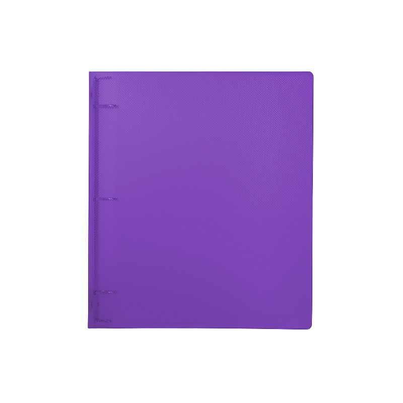 JAM Paper Plastic 1 Inch Binder Purple 3 Ring Binder Sold Individually 218912242, 2 of 7