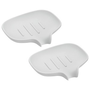 Unique Bargains Bathroom Kitchen Sink Silicone Anti-slip Self-Draining Soap Dish - 1 of 3