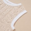 Amaryllis Women’s Sleeveless Embroidered Eyelet Top Contrast Trim Delicate Floral Design Lightweight Tank Top - 3 of 4