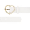 INSPIRE CHIC Women's Solid Color Heart-Shaped Buckle with Beads Belts - 2 of 4