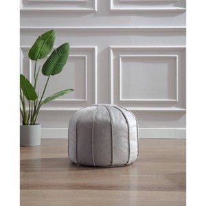 20" Round Pouf Ottoman - WOVENBYRD - 1 of 4