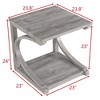 NicBex Modern 47.8" Rectangle Coffee Table with Solid Wood Frame for Home and Office - 2 of 4