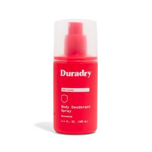 Duradry Body Deodorant Spray - Aluminum Free, Prevent Body Odor Naturally - 1 of 4