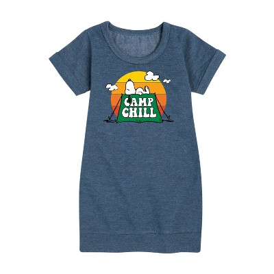 - Peanuts - Camp Chill Graphic Short Sleeve Fleece Dress