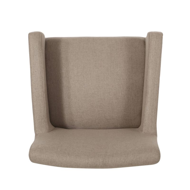 Mcclure Contemporary Upholstered Armchair Taupe/Espresso - Christopher Knight Home, 6 of 12