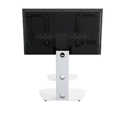 Lucerne White TV Stand with Mount and Shelves for 32-65" TVs