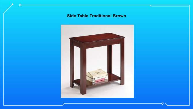 24" Traditional Side Table - Ore International, 4 of 7, play video