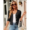 Womens V Neck Button Down Lightweight Cardigans Sweaters Knit Shrugs Tops for Dresses - 3 of 4
