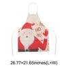 Unique Bargains Christmas Aprons Linen Beige White Red 21.65"x26.77" 1 Pcs - 3 of 4