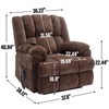 ChicFurnit Living Room Arm Chair Accent Chair Recliner Medium Firm Heavy Duty Infinite Position Support for Living Room, 37.8"*38.12"*40.94" - 4 of 4