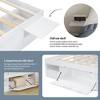 NicBex Full Size Platform Bed Frame with Multiple Drawers and Shelves,Wood Platform Bed Frame with No Headboard,Strong Wooden Slats,White - 4 of 4