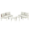 YOOCOZZ PE Wicker Rattan 6-Piece Patio Sectional Sofa with 2 High-Low Coffee Tables having Tempered Glass - 3 of 4