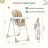 Folding High Chairs for Babies and Toddlers with Removable Tray, Lightweight Baby High Chair, 5-Point Safety Harness, Multiple Recline Positions - 2 of 4