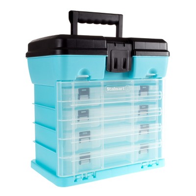 Fleming Supply Storage And Tool Box - 4 Removable Drawers - 19 Compartments  Per Drawer - Blue : Target
