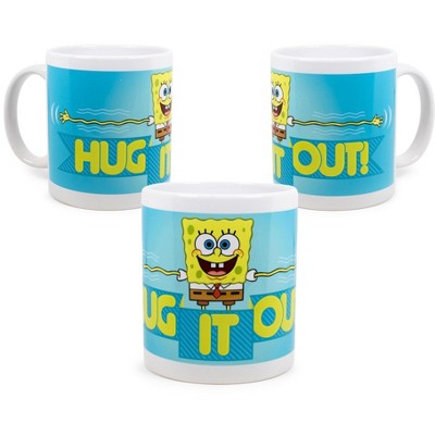 Surreal Entertainment Nickelodeon SpongeBob "Hug It Out" Ceramic Mug Exclusive | Holds 11 Ounces