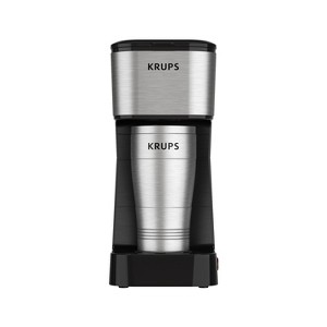 Krups 2 Cup Coffee Maker, Single-Serve with Stainless Steel Travel Mug - 1 of 4