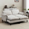 NicBex Convertible Loveseat Sofa Small Couch with Removable Storage Ottomans,Upholstered Sleeper Sofa for Living Room,Bedroom,Office - 2 of 4