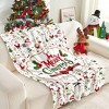 Christmas Tree Deer Flannel Throw Blanket Soft Plush for Couch Sofa Bed Christmas Home Decor Christmas Gift. - 3 of 4