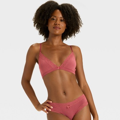 Women's Modal Blend Unlined Triangle Bralette with Lace - Auden' - image 3