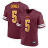 NFL Washington Commanders Men's Short Sleeve Daniels 5 Jersey - 3 of 3