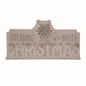 Transpac Wood White Christmas Layered Decor - 1 of 2