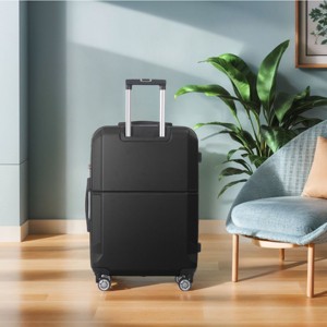 INFURNIC Bag And Luggage Sets 3 Size Hard Rolling Business Suitcases with Silent Wheels, Travel Luggage Suitcase Set, Black, 21.06"*11.81"*30.31" - 1 of 4