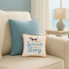 C&F Home 10" x 10" Sunglasses "Every Summer Has A Story" Small/Petite Embroidered Accent Pillow - 2 of 3
