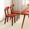 Tangkula Solid Wood Dining Chair Set of 4 w/ Curved Backrest & Rubber Wood Frame - 4 of 4