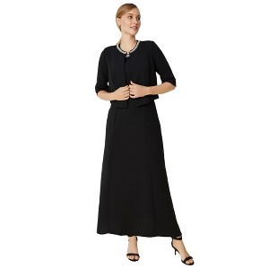 Jessica London Women's Plus Size 2-Piece Beaded Jacket Dress - 1 of 4